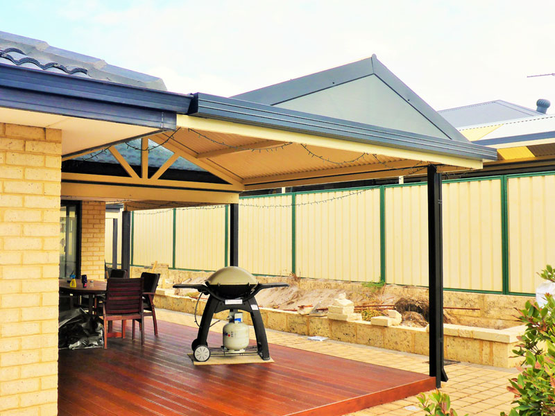 attached gable roof patio cover